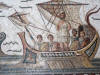 mosaico representando Ulyses en su barco