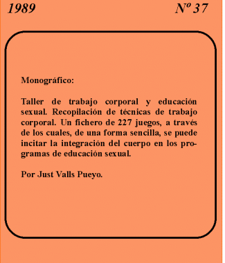 Revista española de sexología 1989 Nº37